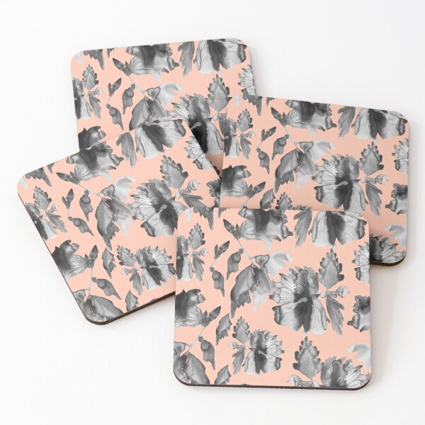 Item preview, Isla – Black & White on Peach designed and sold by Elizabeth Becker.