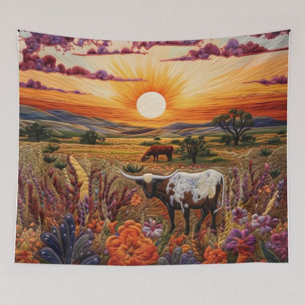Item preview, Longhorn at Sunset designed and sold by NDMDesignStudio.