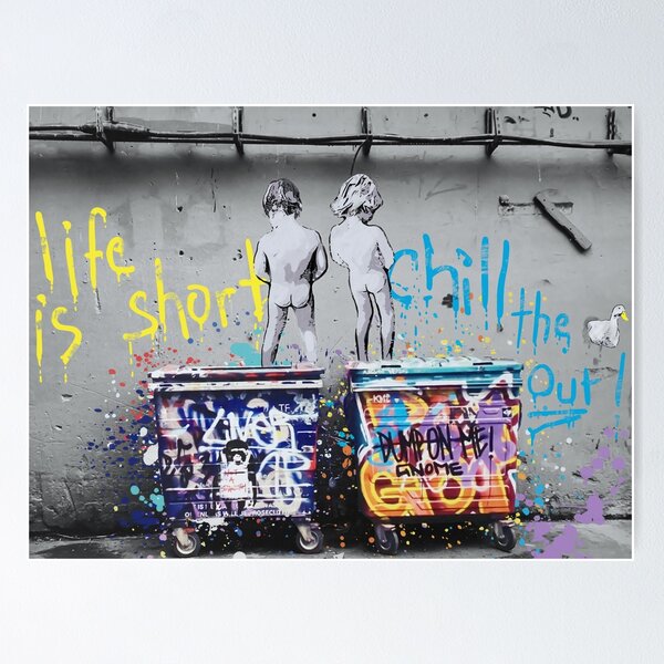 Item preview, Banksy Art, Banksy Poster, Life Is Short, Graffiti, Banksy designed and sold by BeezyArt.