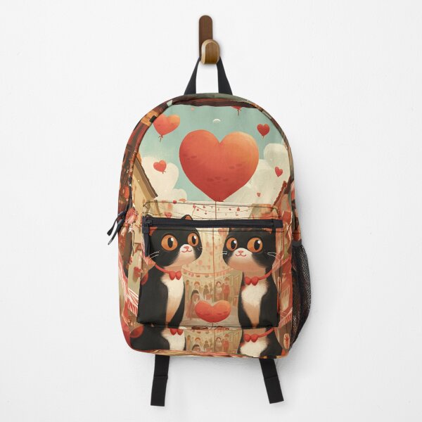 Item preview, Two Cats Celebrate Valentine's Day in the Middle of the City designed and sold by Petschar.