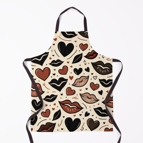 Item preview, Brown Suga Crazy Hearts & Lips Pattern designed and sold by Teas-Talents.