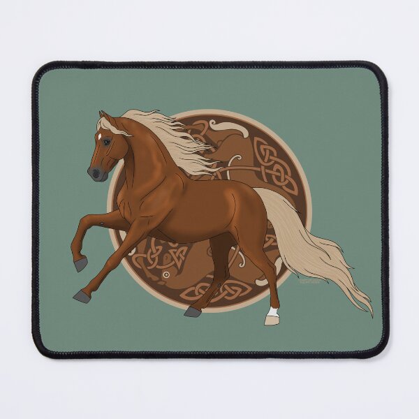 Item preview, Chestnut Horse with Flaxen Mane and Tail with Celtic Knotwork designed and sold by DappledMoon.