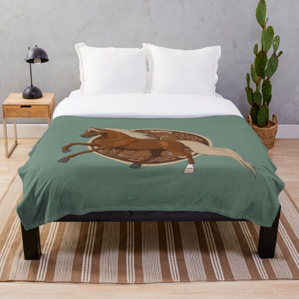 Item preview, Caballo Castaño con Crin y Cola de Lino con Nudo Celta designed and sold by DappledMoon.