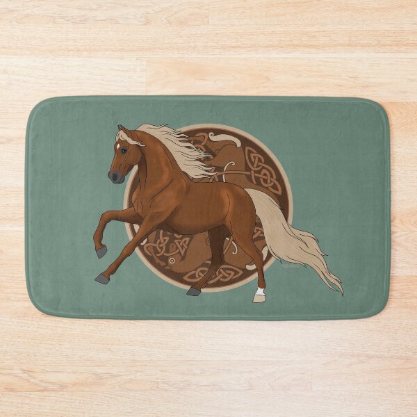 Item preview, Chestnut Horse with Flaxen Mane and Tail with Celtic Knotwork designed and sold by DappledMoon.