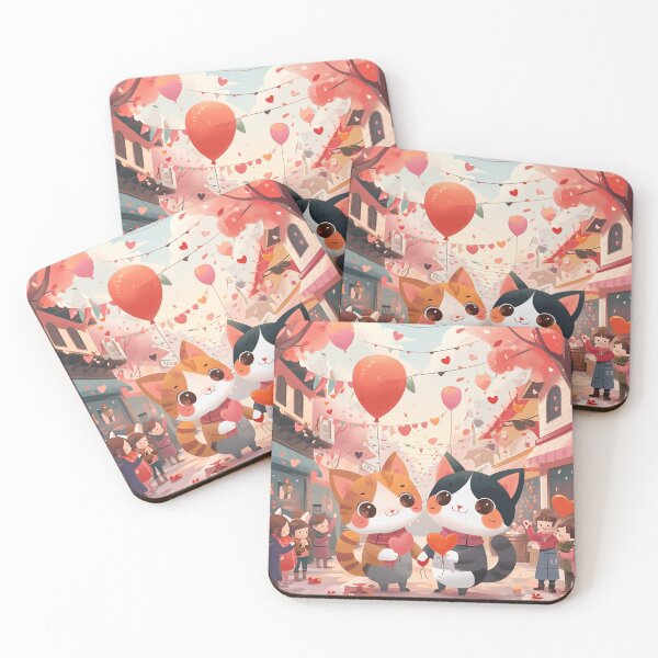 Item preview, Valentine's celebration with a pair of adorable cats designed and sold by Petschar.