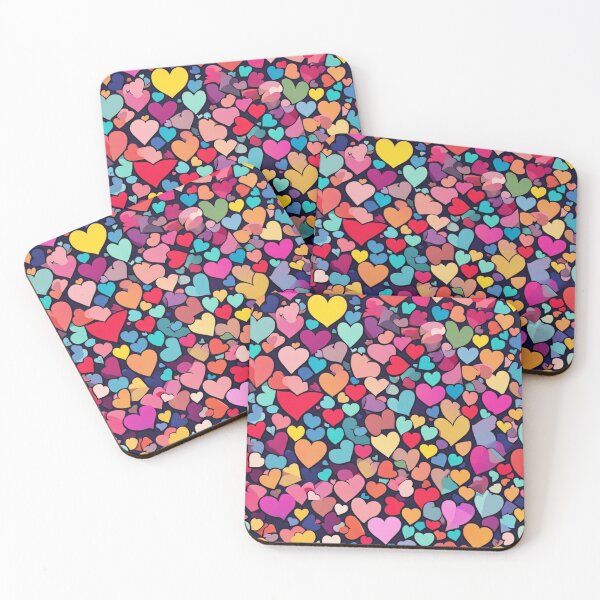 Item preview, Abstract Colorful Hearts Pattern designed and sold by calibrit.