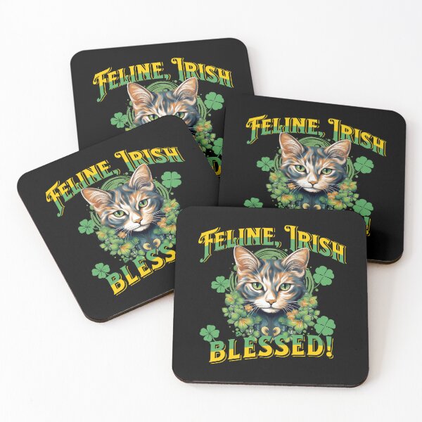 Item preview, FELINE IRISH BLESSED Feline Kitty Design designed and sold by ej-sulu.
