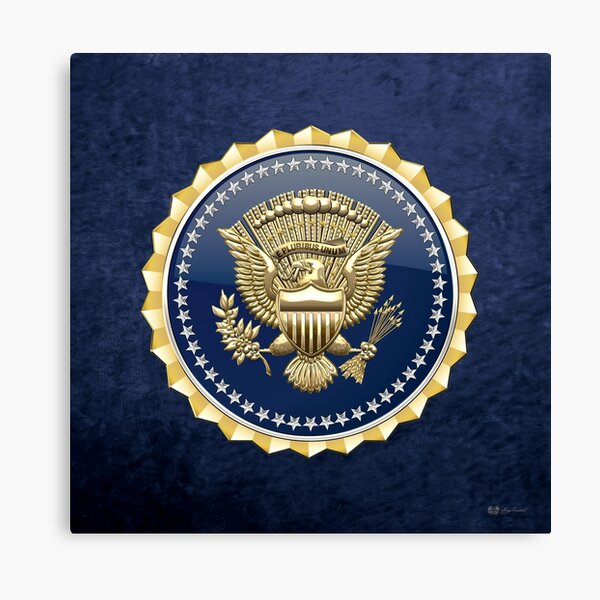 Item preview, Presidential Service Badge - PSB 3D on Blue Velvet designed and sold by Serge Averbukh Art Studio.
