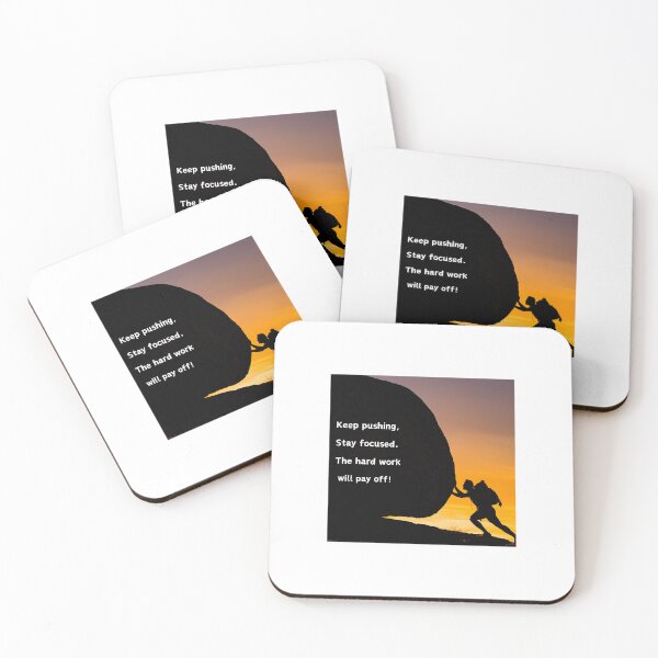 Item preview, Keep pushing, stay focused Motivational Quote! designed and sold by fribabywonder.