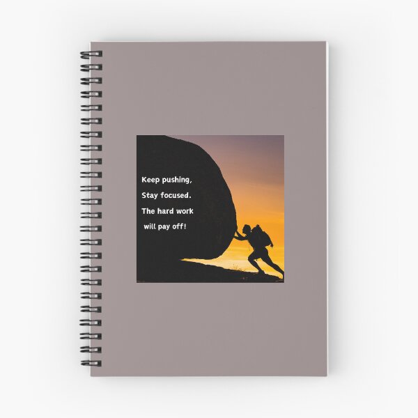 Item preview, Keep pushing, stay focused Motivational Quote! designed and sold by fribabywonder.