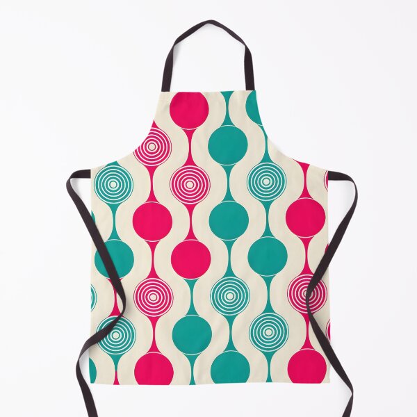 Item preview, Mid Century Modern Geometric Circles Pattern Hot Pink #1 designed and sold by Prints and Lifestyle.