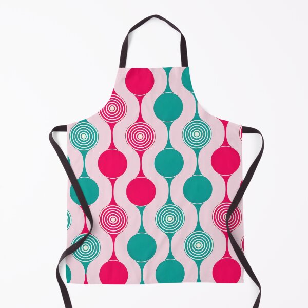 Item preview, Mid Century Modern Geometric Circles Pattern Hot Pink #2 designed and sold by Prints and Lifestyle.