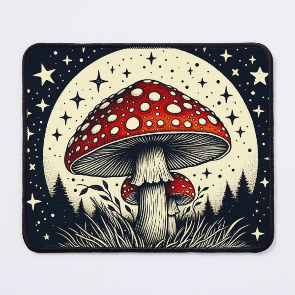 Item preview, Mushrooms at Night with Starry Backdrop designed and sold by Star-Fragment.