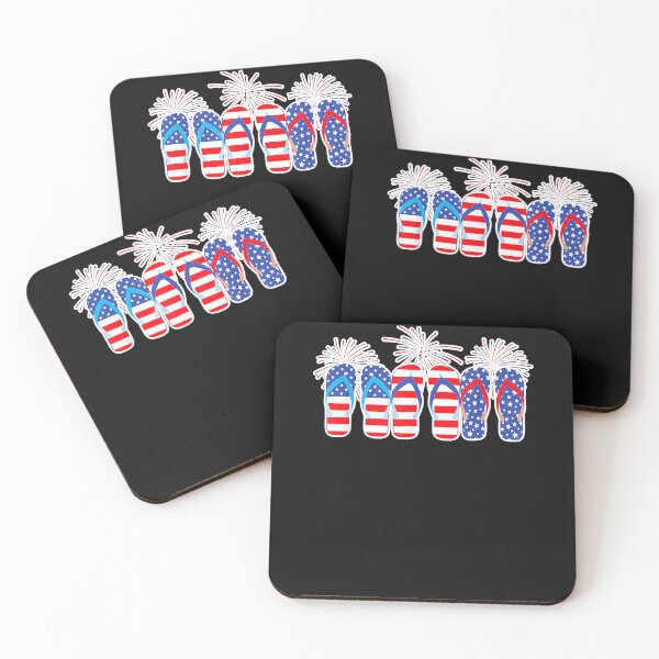 Item preview, 4th of July Flip Flops Red White Blue American Flag Gift designed and sold by Dentapaint.