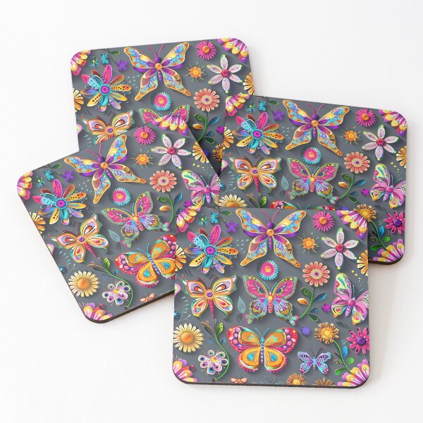 Item preview, Vibrant Garden Psychedelic Butterflies Explosion 2 designed and sold by CoolCrazyQuirky.