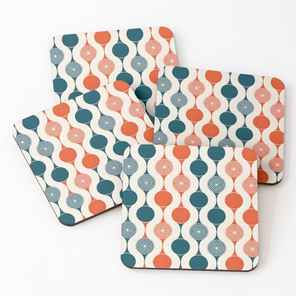 Item preview, Mid Century Modern Geometric Circles Pattern Terra Cotta #1 designed and sold by Prints and Lifestyle.