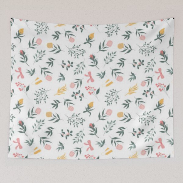 Item preview, Flowers and branches of leaves. seamless pattern for print, textile, fabric  designed and sold by MTShoppingLine.