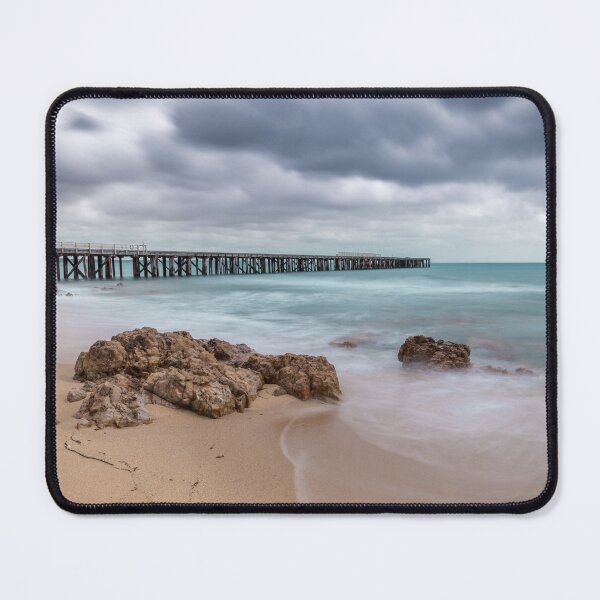 Item preview, Cloudy ocean waves jetty designed and sold by Penny Chadwick Photography.