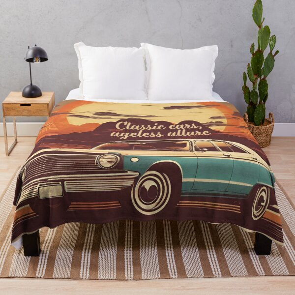 Item preview, Retro Classic Car in Sunset Background - AI Generated designed and sold by Artifylab.
