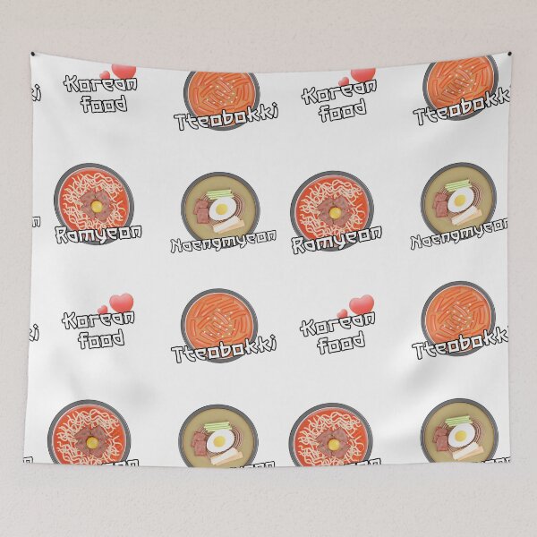Item preview, Korean Food Set Sticker  - Naengmyeon Ramyeon Tteobokki Korean food lover designed and sold by olympe-store.