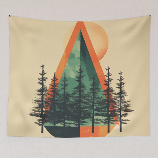 Item preview, retro mountain peak xerox style geometric print designed and sold by Tara Neal.