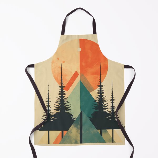 Item preview, retro style mountains and pine trees geometric symmetry designed and sold by Tara Neal.