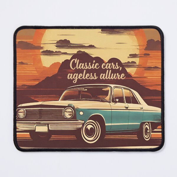 Item preview, Retro Classic Car in Sunset Background - AI Generated designed and sold by Artifylab.