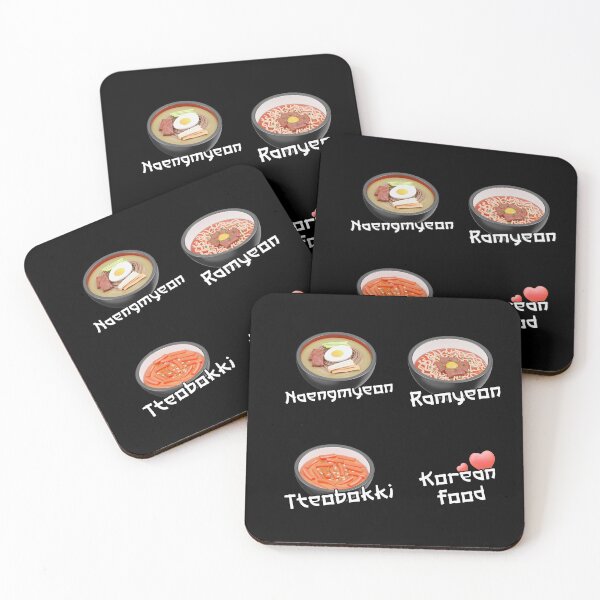 Item preview, Korean Food Set Sticker  - Naengmyeon Ramyeon Tteobokki Korean food lover designed and sold by olympe-store.
