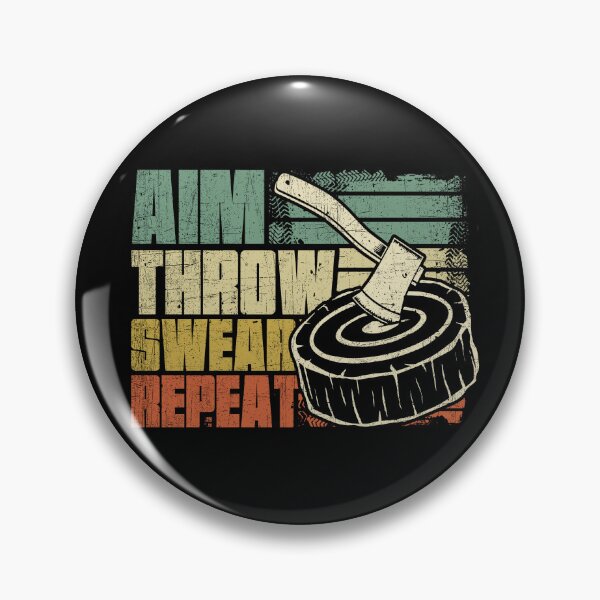 Item preview, Aim Throw Swear Repeat Axe Thrower Funny Axe Throwing Gear designed and sold by DynamicDesign.