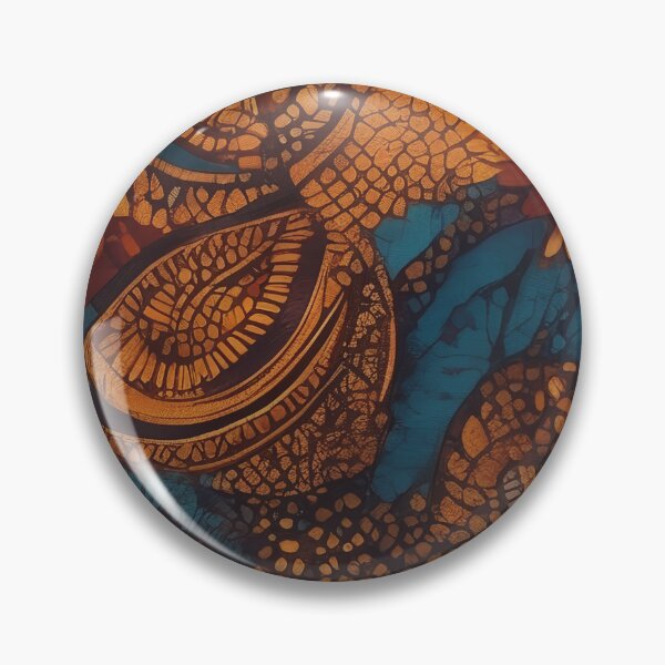 Item preview, Orange  African Batik Inspired Patterns designed and sold by Tamas Das.