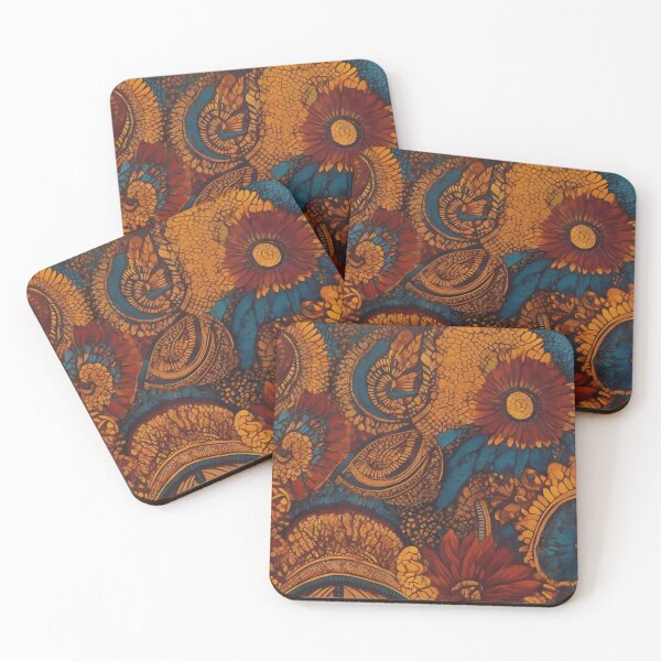 Item preview, Orange  African Batik Inspired Patterns designed and sold by Tamas Das.