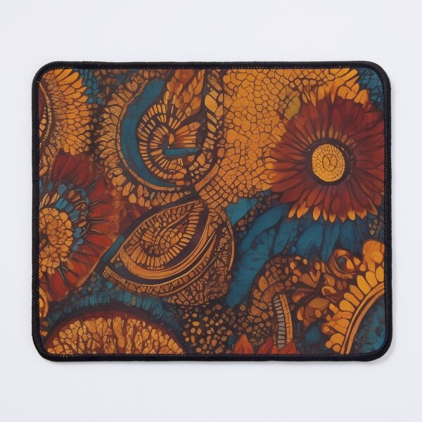 Item preview, Orange African Batik Inspired Patterns designed and sold by Tamas Das.