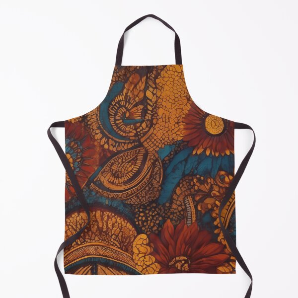 Item preview, Orange  African Batik Inspired Patterns designed and sold by Tamas Das.