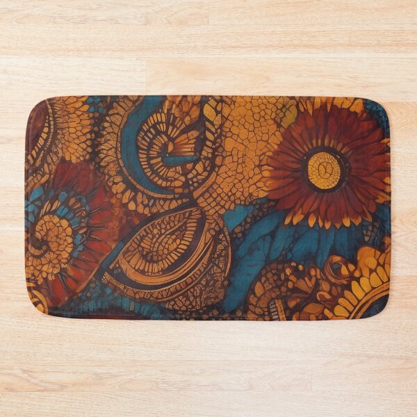 Item preview, Orange  African Batik Inspired Patterns designed and sold by Tamas Das.
