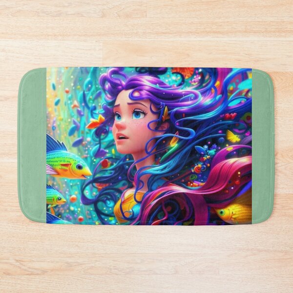 Item preview, Mermaid dances through vibrant sea, a living, enchanting jewel. designed and sold by WHITI_MANAWA.