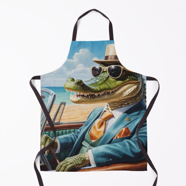 Item preview, Mysterious crocodile driving a luxury car on the beach designed and sold by Great-store4U.