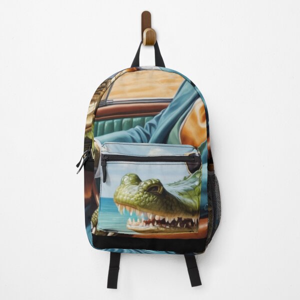 Item preview, Mysterious crocodile driving a luxury car on the beach designed and sold by Great-store4U.
