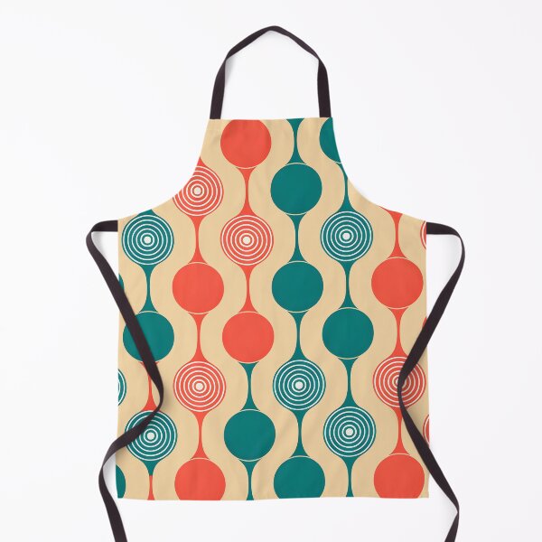 Item preview, Mid Century Modern Geometric Circles Pattern Coral, Cyan #2 designed and sold by Prints and Lifestyle.