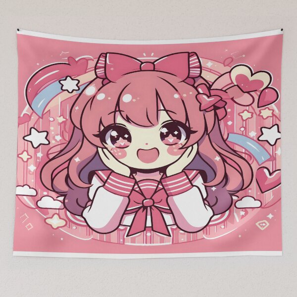 Item preview, Anime Girl Desk Mat  designed and sold by KitonicTees.