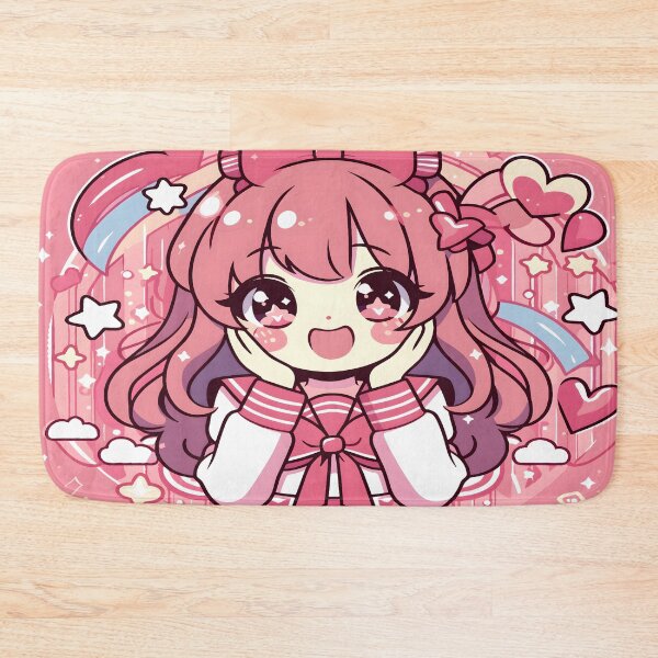 Item preview, Anime Girl Desk Mat  designed and sold by KitonicTees.