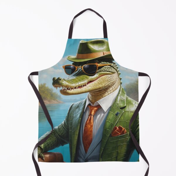 Item preview, Mysterious crocodile wearing a luxury suit on the beach designed and sold by Great-store4U.
