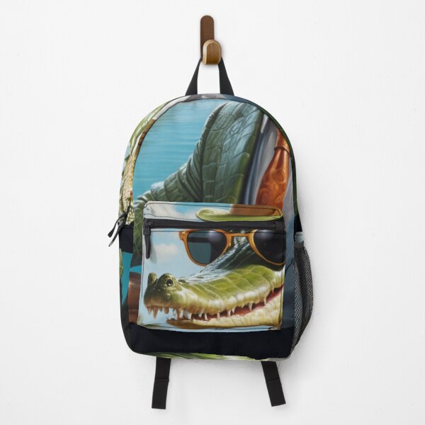 Item preview, Mysterious crocodile wearing a luxury suit on the beach designed and sold by Great-store4U.