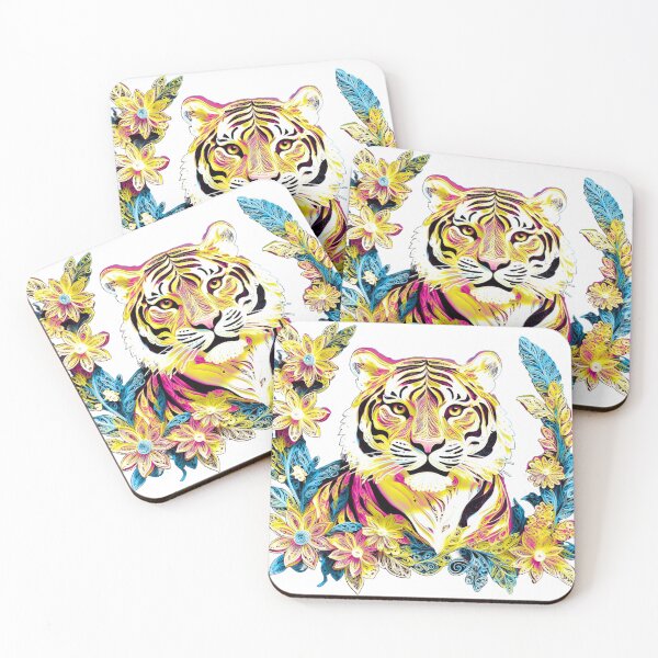 Item preview, Tiger paper quilled effect in rad colors designed and sold by eatmorvelopator.