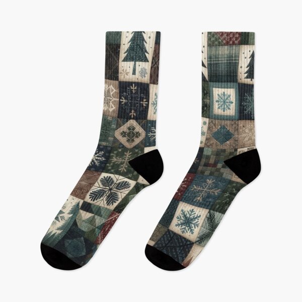 Item preview, Winter Inspired Patchwork Quilt designed and sold by PinUpPizzazz.