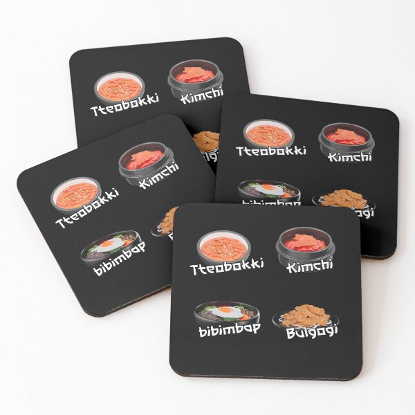 Item preview, Korean Food Set Sticker  - Tteobokki Kimchi Bibimbap Bulgogi Korean food lover designed and sold by olympe-store.