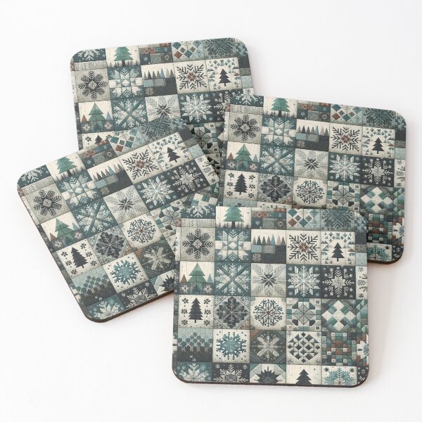 Item preview, Winter Inspired Patchwork Quilt Pattern designed and sold by PinUpPizzazz.
