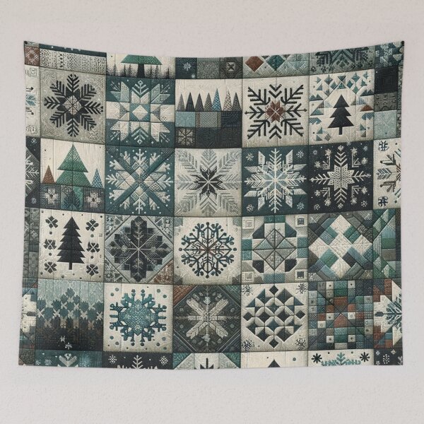 Item preview, Winter Inspired Patchwork Quilt Pattern designed and sold by PinUpPizzazz.