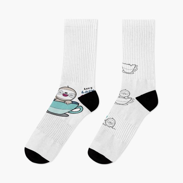 Item preview, Slothful Serenity: Flat Cute Sloth Illustration Set with Patterns designed and sold by hjian8219.
