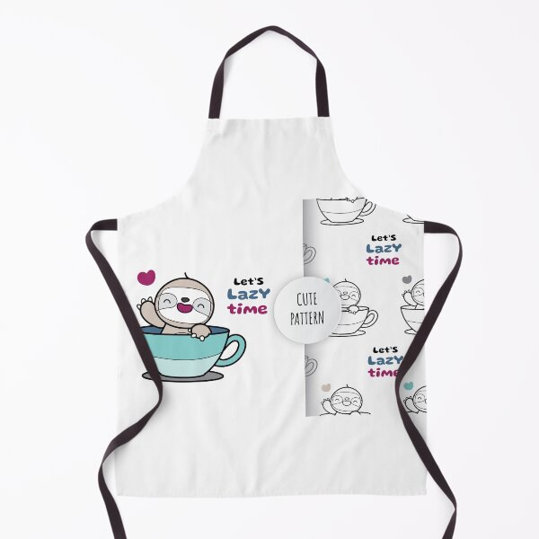 Item preview, Slothful Serenity: Flat Cute Sloth Illustration Set with Patterns designed and sold by hjian8219.