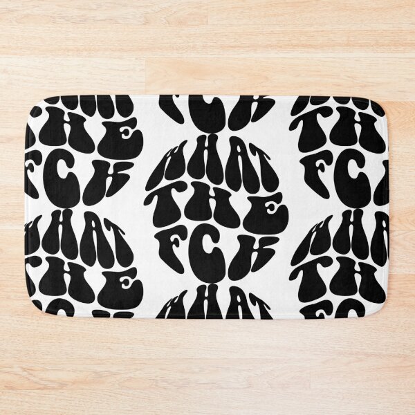 Item preview, What The Fck Text Monochrome White designed and sold by Meepuruproject.